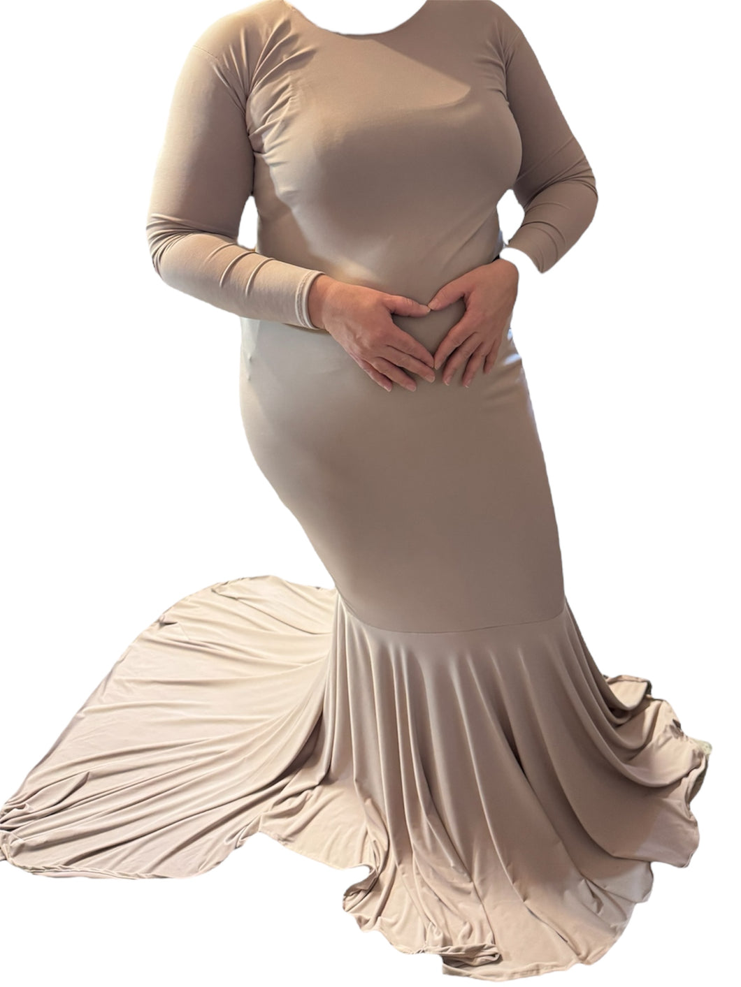 Maternity Dress - Mermaid w/ Train and Matching Shayla