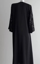 Load image into Gallery viewer, Black Beaded Abaya Set
