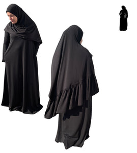 Black Winter Aline & Ruffled Shayla Set